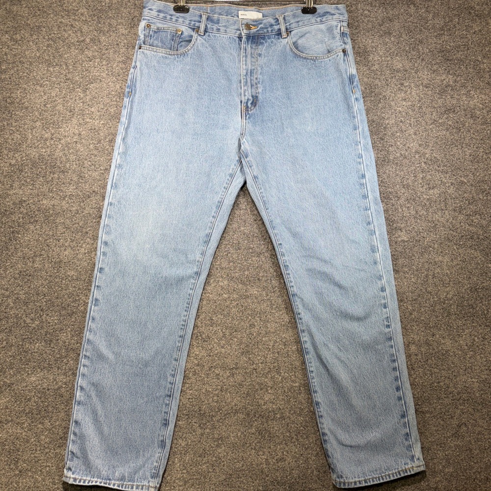 Adsum Straight Leg Jeans Mens 36x34 Light Wash Denim Cotton Made in China